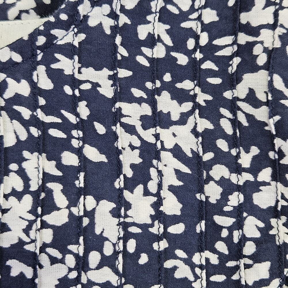 MIRTH Farrar Blouse L Blue Handmade Coastal Cowgirl Cotton Silk Prairie Luxury - Picture 8 of 16